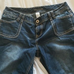 Maurices pork chop pocket flare leg jeans